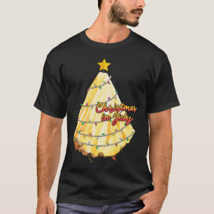 Christmas In July Pineapple Christmas Tree Summer T-Shirt