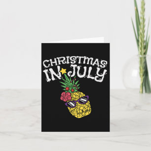 Christmas In July Pineapple Funny Summer Tropical  Card