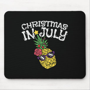 Christmas In July Pineapple Funny Summer Tropical Mouse Mat