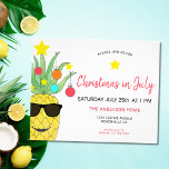 Christmas In July Pineapple Party Flyer<br><div class="desc">Please note that this invitation is on flyer paper and very thin. Envelopes are not included. For thicker cards (same design) please visit our store. Invite family and friends to your Christmas in July party with these fun, cute festive invitations. They are decorated with a brightly coloured watercolor of a...</div>