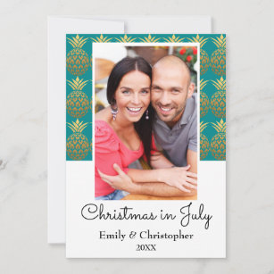 Christmas in July Pineapple Photo Card