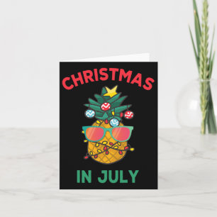 Christmas In July Pineapple Sungles Light Summer V Card