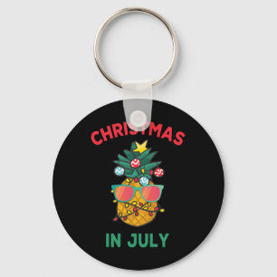Christmas In July Pineapple Sungles Light Summer V Key Ring