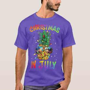 Christmas In July  Pineapple Xmas Tree Summer Vaca T-Shirt