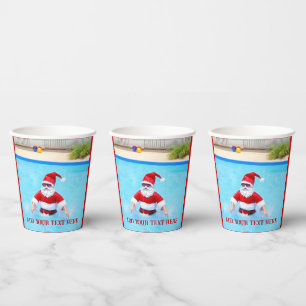 Christmas in July Pool Party Paper Cups