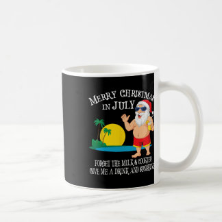 Christmas In July Pool Party Santa Men Women Vacat Coffee Mug