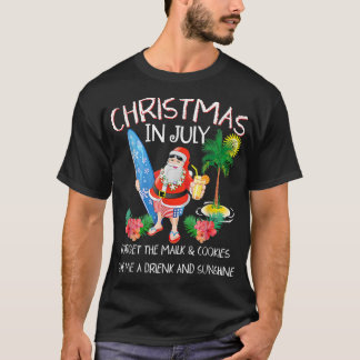 Christmas In July Pool Party Santa Men Women Vacat T-Shirt