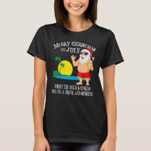 Christmas In July Pool Party Santa Men Women Vacat T-Shirt