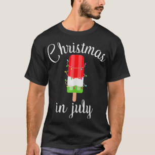 Christmas in July Popsicle Watermelon Graphic Plu T-Shirt