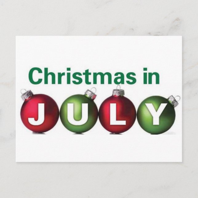 Christmas in July Postcard (Front)