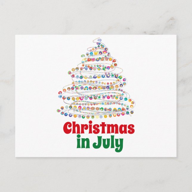 CHRISTMAS IN JULY POSTCARD (Front)