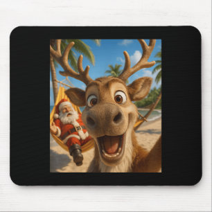Christmas In July – Reindeer Selfie Santa Boys Kid Mouse Mat