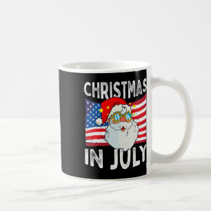 Christmas In July Retro Hipster Funny Santa Men Wo Coffee Mug
