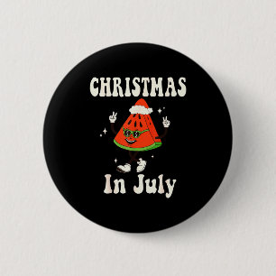 Christmas In July Retro Watermelon Kids Boys Toddl 6 Cm Round Badge