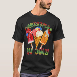 Christmas In July Santa Beach Summer With Gnomies  T-Shirt