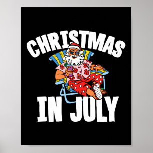 Christmas In July Santa Beach Vacation 2 Poster