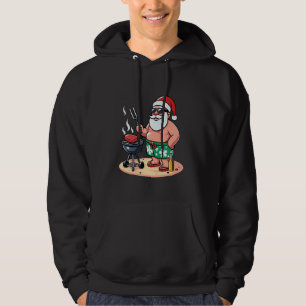 Christmas in July Santa Claus Grilling Hoodie