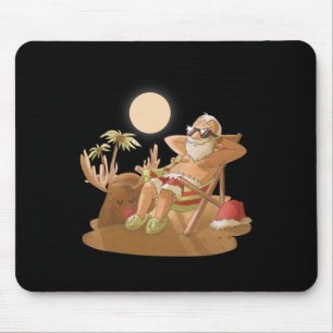 Christmas In July Santa Claus Hawaiian X-mas Tropi Mouse Mat