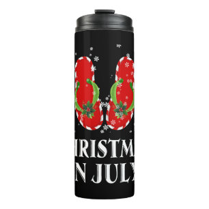 Christmas In July Santa Flip Flop Summer Xmas Gift Thermal Tumbler