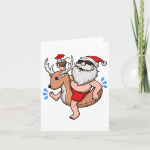 Christmas In July Santa Floaty Beach Christmas In Card