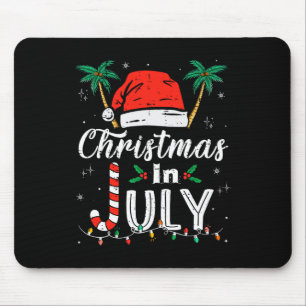 Christmas In July Santa Hat Funny Xmas Men Women K Mouse Mat