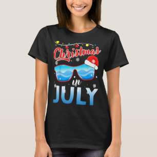 Christmas in July Santa Hat Sunglasses Men Women K T-Shirt