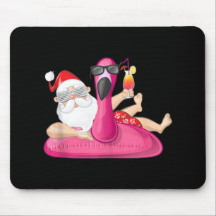 Christmas in July Santa Hawaii Flamingo Summer Vac Mouse Mat