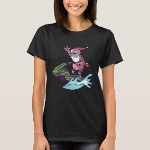 Christmas in July Santa Hawaiian Jet Ski Summer Su T-Shirt