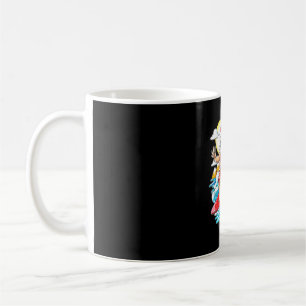 Christmas in July Santa Hawaiian Surfing Coffee Mug