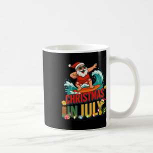 Christmas In July Santa Hawaiian Surfing Gifts Sum Coffee Mug
