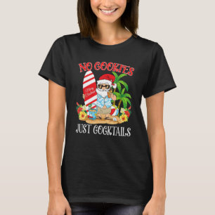 Christmas In July Santa Hawaiian Surfing   Summer  T-Shirt