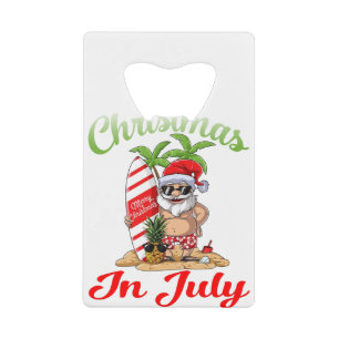 Christmas in July Santa Hawaiian Surfing T Shirt