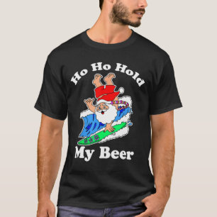 Christmas In July Santa Hawaiian Surfing T-Shirt