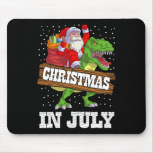 Christmas In July Santa Kids Boys Dinosaur T Rex S Mouse Mat