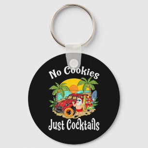 Christmas In July Santa No Cookies Just Tails Wate Key Ring