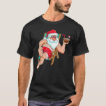 Christmas in July Santa on Beach Independence Day T-Shirt<br><div class="desc">Christmas in July Santa on Beach Independence Day</div>