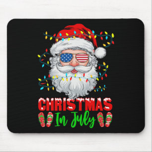 Christmas In July Santa Patriotic Festive Xmas Sum Mouse Mat