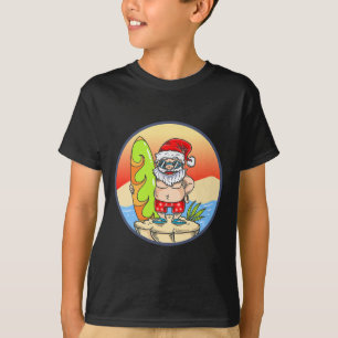 Christmas In July Santa Summer Vacation Beach Part T-Shirt