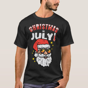 Christmas In July Santa Sungles Beach Xmas Men Wom T-Shirt