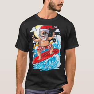 Christmas In July Santa Surf Hawaiian Men Summer S T-Shirt