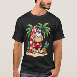 Christmas In July Santa Surf Summer Surfing _5 T-Shirt