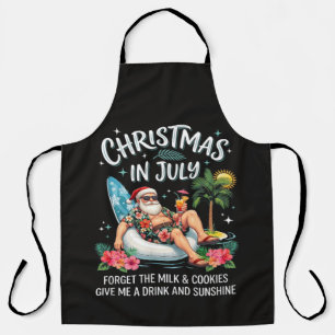 Christmas in July Santa Vacation Drink Apron