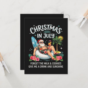 Christmas in July Santa Vacation Drink Invitation