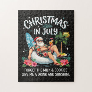Christmas in July Santa Vacation Drink Jigsaw Puzzle