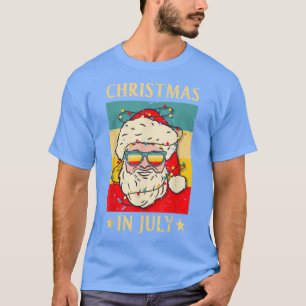 christmas in july santa vintage look sunglasses be T-Shirt
