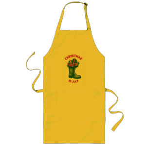 Christmas In July, Santa's Boot Of Good Cheer Long Apron