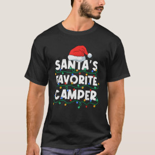 Christmas In July Santas Favorite Camper Camping L T-Shirt