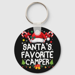 Christmas In July Santas Favourite Camper Camping  Key Ring