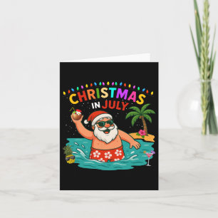 Christmas In July Shirt Boys Kids Santa Coconut Su Card
