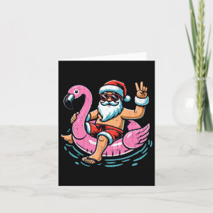 Christmas In July Shirt Boys Kids Santa Flamingo S Card